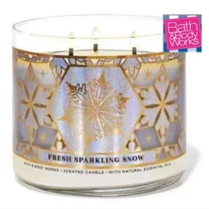 Bath Body Works Fresh Sparkling Snow 3 Wick Candle